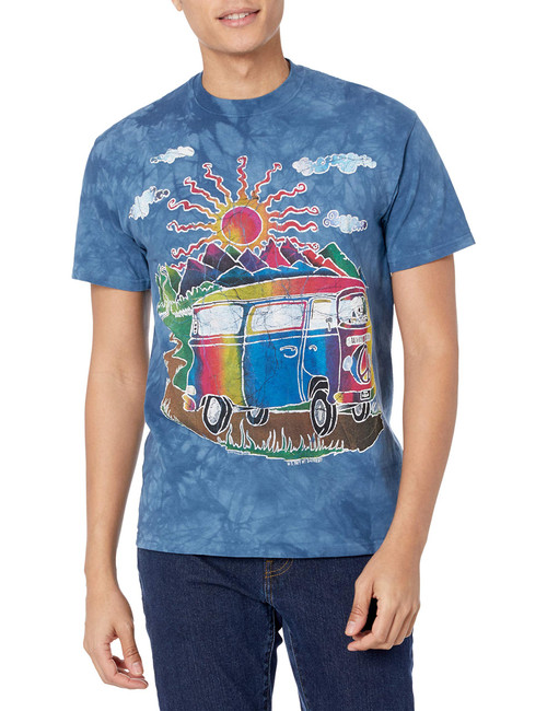 The Mountain mens The Mountain Batik Tour Bus T-shirt novelty t shirts, Blue, XX-Large US