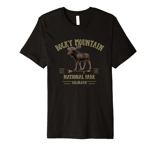 ROCKY MOUNTAIN NATIONAL PARK Moose Colorado souvenir gift Premium T-Shirt ROCKY MOUNTAIN NATIONAL PARK Moose Colorado souvenir gift Premium T-Shirt