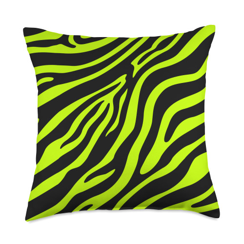 Zebra Classic Pattern Lemon Throw Pillow