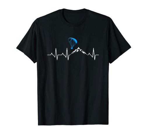 Paragliding heartbeat paraglider parachute mountain T-Shirt