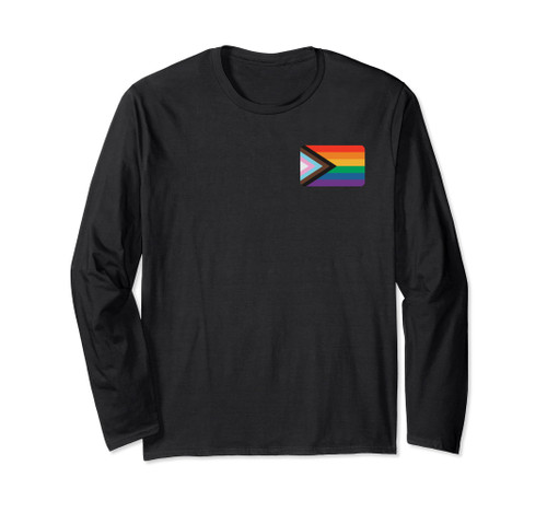 Rainbow flag for LGBTQ+ pride month awareness Gay Lesbian 69 Long Sleeve T-Shirt