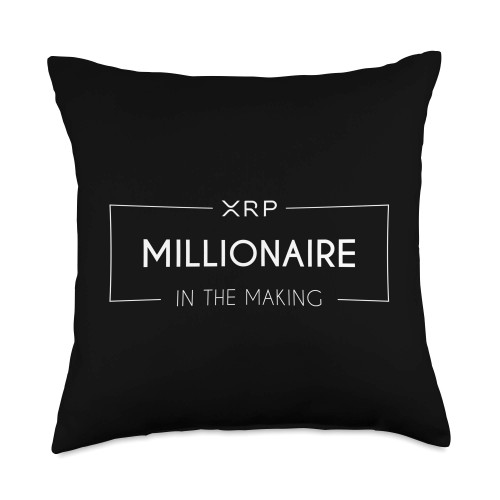 XRP Merch Store XRP Merchandise Cryptocurrency Gift Blockchain Crypto Throw Pillow, 18x18, Multicolor