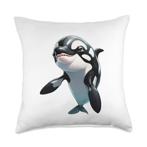 Orca Whale Lover Fish Ocean Sea Animal Gift Men Women Kids Throw Pillow