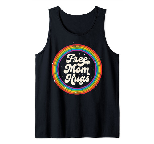 LGBTQ Free Mom Hugs Gay Pride LGBT Ally Rainbow Mother's Day Tank Top