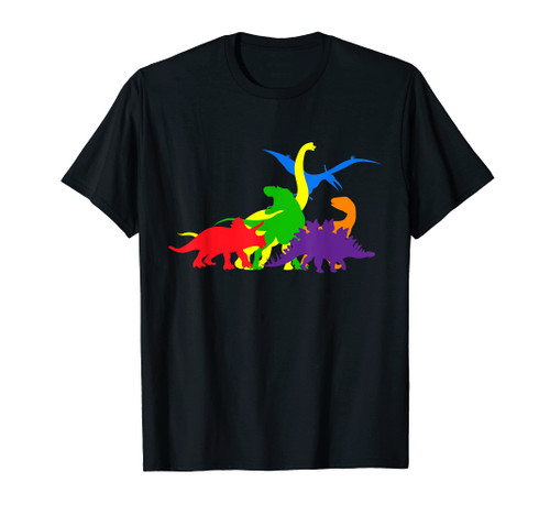 Dinosaur LGBT-Q Pride Gay Rainbow Flag Proud Ally Animal T-Shirt