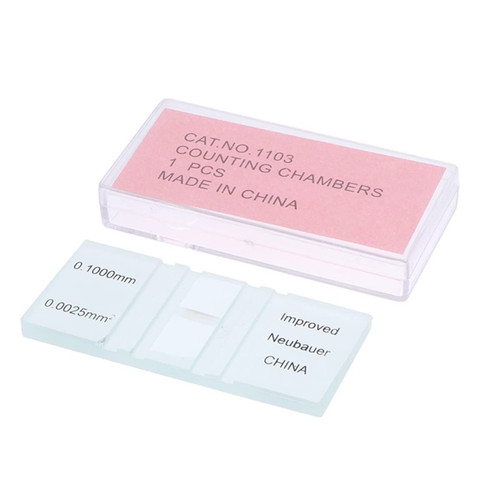 RADHAX Microscope Kit 74x33mm Plate Glass Microscope Slide with Grid Counting Chambers Microscope Lens Adapters