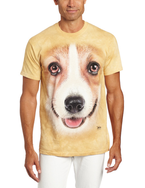 The Mountain Corgi Face Child T-Shirt, Sand, Small