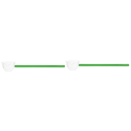 DECHOUS 2pcs Glass Spoon Small Glass Gravy Ladle Kitchen Ladle Spoons Measuring Spoon Coffee Stirring Spoon Gravy Ladle Soup Coffee Bar Accessories Punch Hole Kitchen Utensils