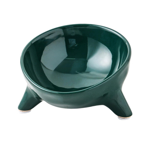 iplusmile Oblique Tripod Bowl Puppy Water Bowl Dog Water Bowl Ceramic Raised Cat Food Bowl Ceramic Tilted Cat Bowl Elevated Ceramic Cat Bowls Kitten Food Bowls Korean Version Pet Ceramics