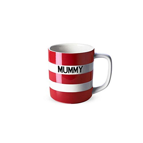 Cornishware Red and White Stripe Mummy Coffee Tea Cup Mug 10oz