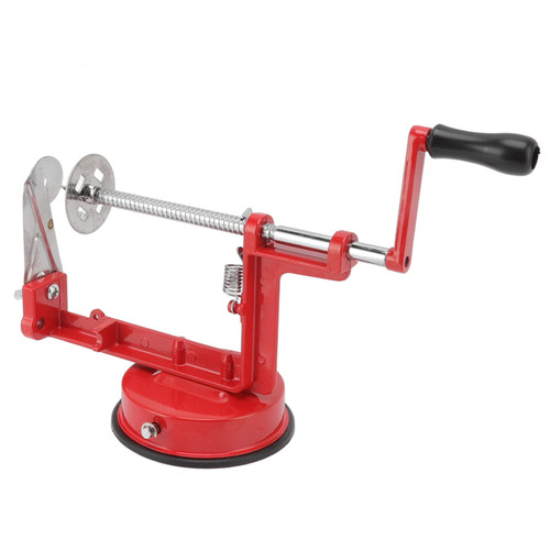 Apple Peeler Potato Spiral Cutter Multifunctional Manual Rotating Stainless Steel Blade Rust Resistant Red Twisted Spiral Potato Peeler Potato Slicer Spiral Vegetable Cutter French Fry
