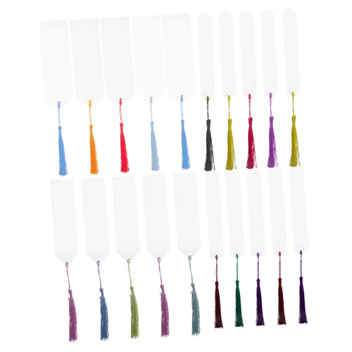 TEHAUX 1 Set Acrylic Bookmark Bookmarks DIY Bookmark Decor Book Marker with Tassel Convenient Bookmark Acrylic Blanks Colorful Tassels Bookmark Page Marker Polyester Child Blank Page Fine