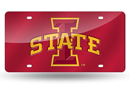Rico Industries NCAA Iowa State Cyclones Laser Inlaid Metal License Plate Tag, Red, 6" x 12" Rico Industries NCAA Iowa State Cyclones Laser Inlaid Metal License Plate Tag, Red, 6" x 12"
