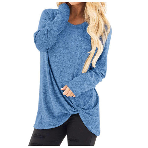 Aniywn Womens Solid Color Long Sleeve T Shirts Twist Knot Tunic Tops Casual Plain Blouses Tees Holiday Fall Shirt Blouse Light Blue Aniywn Womens Solid Color Long Sleeve T Shirts Twist Knot Tunic Tops Casual Plain Blouses Tees Holiday Fall Shirt Blouse Light Blue