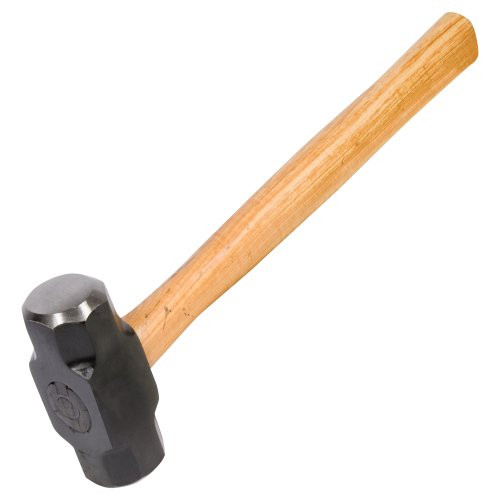 Ludell 11004 Double Face Sledge Hammer with Double Wedged Hickory Handle, 4lb, 16" Handle Length