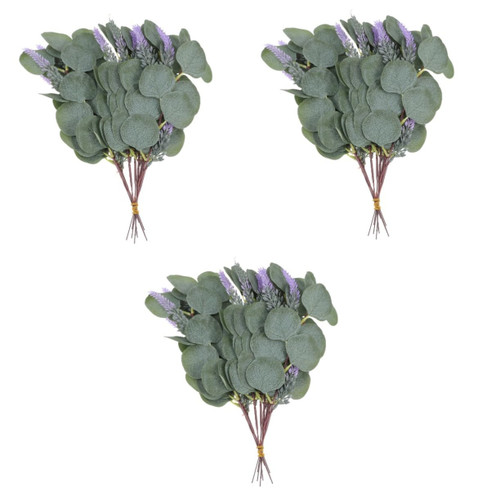 Ciieeo 30 Pcs Artificial Eucalyptus Dining Table Decor Green Leaves Plant Bundle Artificial Plant Artificial Leaves Artificial Bouquet Faux Leaf Decoration Baby Branch Silk Flower Wedding