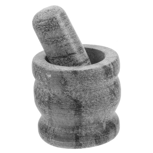 DECHOUS Set Garlic Masher Garlic Smasher Mini Mortar and Pestle Wooden Mortar Pestle Garlic Bowl Mortar Masher Bowl Garlic Mortar and Pestle Pepper Grinder Manual Pressed Garlic Stone