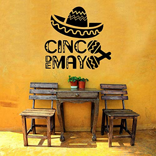 Wall Sticker Cinco De Mayo Celebration Sombrero Guitar Fiesta Mexico Floral Vinyl Mural Decal Art Decor EH3256 Wall Sticker Cinco De Mayo Celebration Sombrero Guitar Fiesta Mexico Floral Vinyl Mural Decal Art Decor EH3256