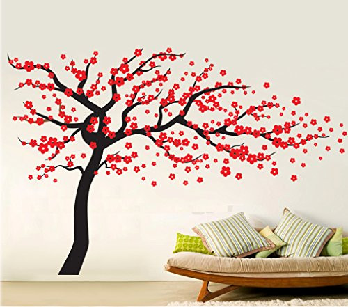 Large Jungle Tree Wall Decal Removable Wall Mural Art Vinyl Tree Wall Stickers for Kids Nursery Bedroom Living Room