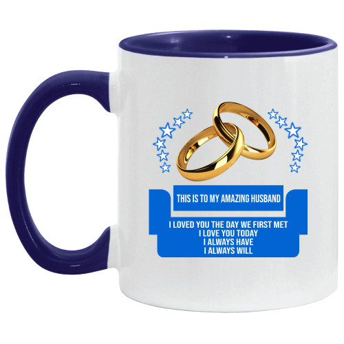 Husband Gift Heat Changing Mug Love Gifts for Him 11oz 15oz Inner Color Accent Mug Husband Gift Heat Changing Mug Love Gifts for Him 11oz 15oz Inner Color Accent Mug