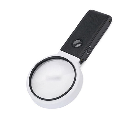 Handheld Digital Microscope Accessories 5X 25X Folding Magnifier 6 LED Mini Pocket Portable Hand Magnifying Jeweler Microscope Microscope Accessories (Color : 6X 25X)