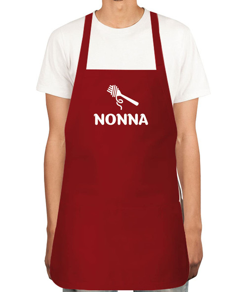 Press Fans - NONNA Italy Italian Apron for Men, Women with 2 Pockets - Adjustable Neck Strap, Chef BBQ Kitchen Cooking Apron e39