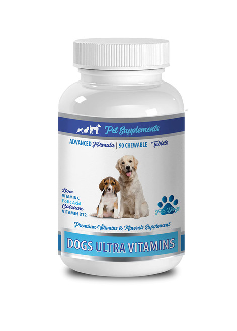 Dog Energy Booster - Dog Ultra Vitamins - Minerals - Essential NUTRIENTS - Premium and Natural - Vitamin c for Dogs chewable - 1 Bottle (90 Chews)