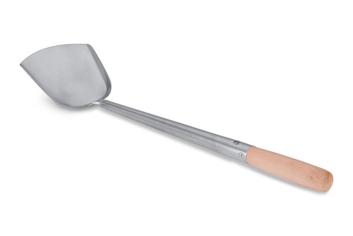 Craft Wok Large Wok Spatula Stainless Steel Wok Chuan Turner with Ergonomic Wooden Handle Traditional Asian Cooking Utensil / 732W5-3