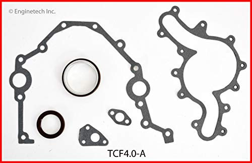 ENGINETECH TCF4.0-A Timing Cover Gasket Set Compatible with 1997-2011 Ford Mazda Land Rover 244 4.0L SOHC V6 12-Valve (Truck & Car Engines)