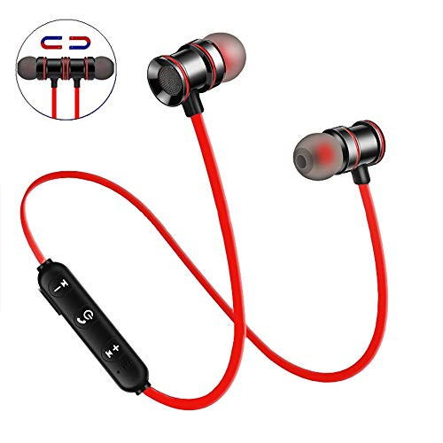 Wireless Earbuds Earphones Bluetooth Headphones, Sport Sweatproof in-Ear Earbuds Magnetic Headset Microphone HiFi Stereo Noise Cancelling Running HD Bass Earpiece iOS Android Gym Workout (ly04)
