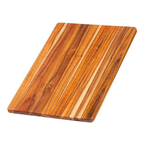 Wood Cutting Board - Teak 15" Rectangle Chopping And Serving Board (15.75 x 11 x .55 in.) - By Teakhaus