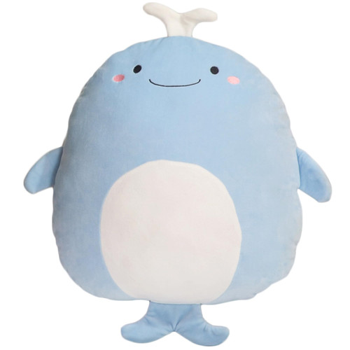 Whale Plush Hugging Pillow, Cute Whale Stuffed Animal Toy Plushie Animal Pillows Gifts for Birthday, Valentine, Christmas, 16 inch