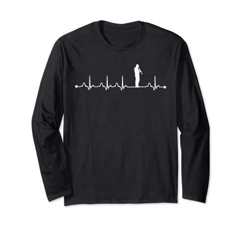 Heartbeat Oboe EKG Concert Orchestra Player Long Sleeve T-Shirt Heartbeat Oboe EKG Concert Orchestra Player Long Sleeve T-Shirt