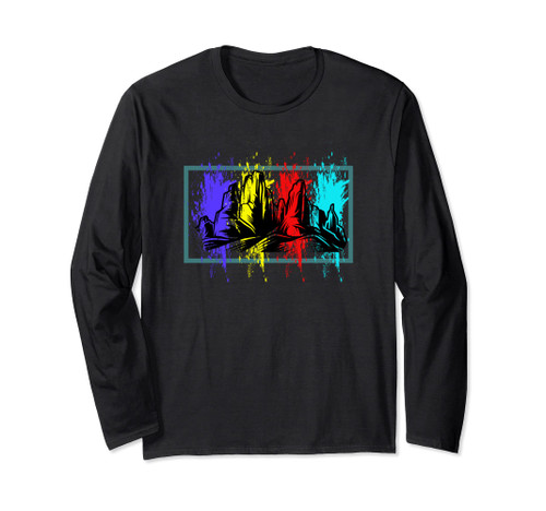 Retro mountains, hiking, climbing, mountaineering Long Sleeve T-Shirt