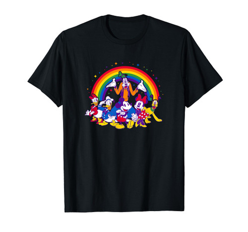 Disney Mickey & Friends Group Pride Rainbow T-Shirt Disney Mickey & Friends Group Pride Rainbow T-Shirt