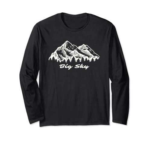 Vintage Big Sky, Montana Ski/Snowboard Vacation product Long Sleeve T-Shirt