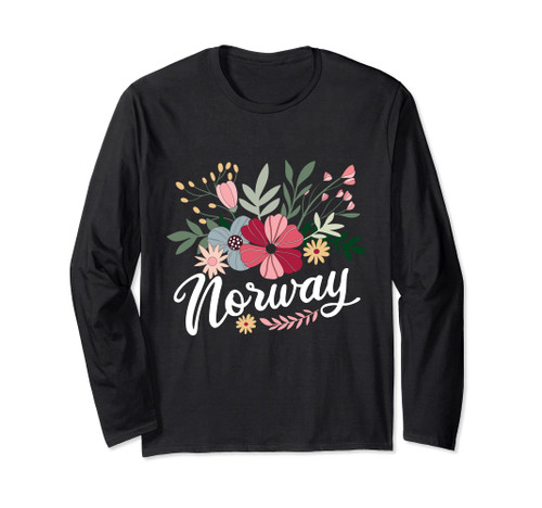 Scandinavian Country Norway Mountains Gift Norway Long Sleeve T-Shirt