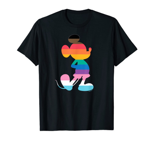 Disney Mickey Mouse Pride Inclusive Pose Rainbow Icon Fill T-Shirt