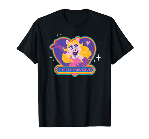 Disney Muppets Pride Miss Piggy Fierce & Fabulous Rainbow T-Shirt