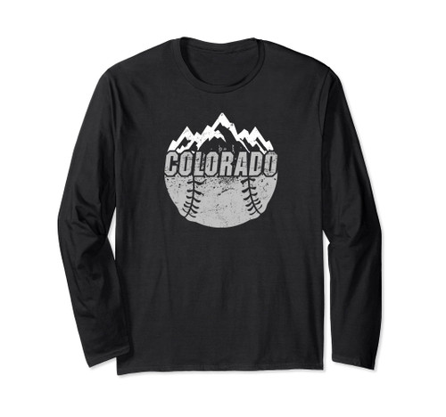 Colorado Baseball Rocky Mountains Design Long Sleeve T-Shirt Colorado Baseball Rocky Mountains Design Long Sleeve T-Shirt