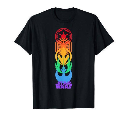 Star Wars Rainbow Logo Stack T-Shirt