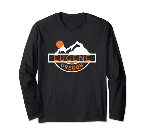 Eugene Oregon Mountain Wildlife Northwest Long Sleeve T-Shirt
