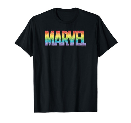 Marvel Pride Rainbow Logo Fill T-Shirt