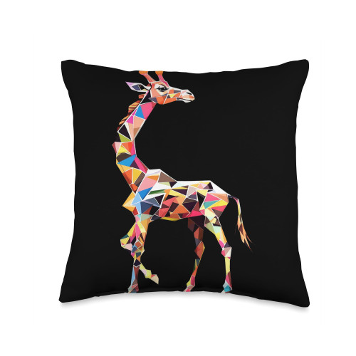 Origami Master Folding Paper Craft Origami Giraffe Japanese Art Paper Folding Artist Throw Pillow, 16x16, Multicolor