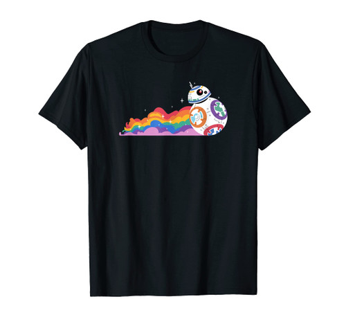Star Wars Pride BB-8 Rainbow Smoke Galactic Logo T-Shirt