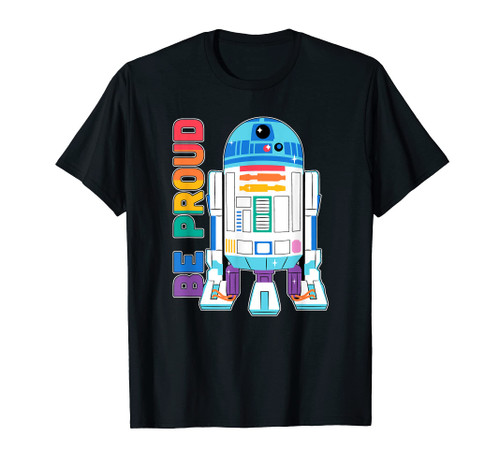 Star Wars Pride RD-D2 Be Proud Rainbow Fill Logo T-Shirt