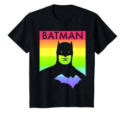 Kids DC Comics Pride Batman Rainbow Poster T-Shirt