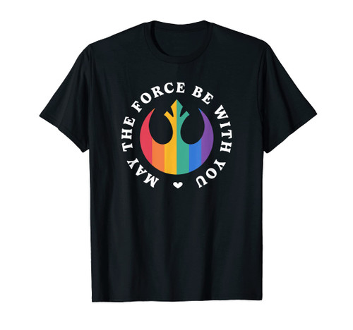 Star Wars Pride Jedi Rainbow May The Force Be With You Logo T-Shirt