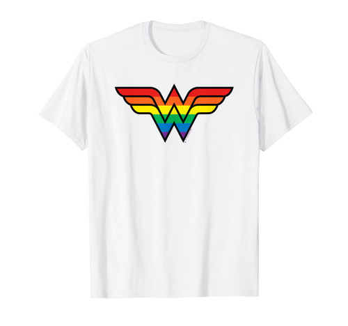DC Comics Pride Wonder Woman Rainbow Logo T-Shirt