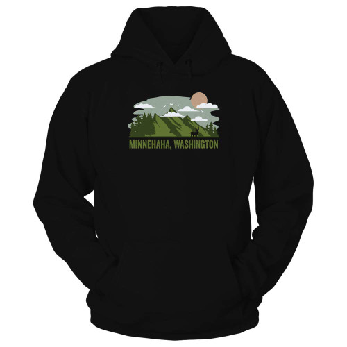 Washington Mountain Design Minnehaha Vacation Vintage Camping Black